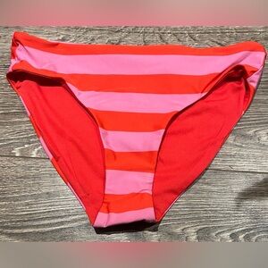 Nike Solid Red Sports Bikini Bottom
